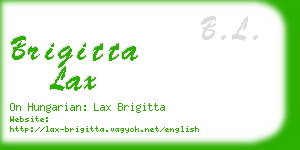 brigitta lax business card